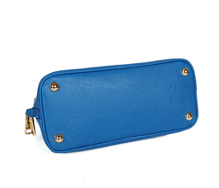 2014 Prada Saffiano Leather Small Two Handle Bag BL0838 blue for sale - Click Image to Close